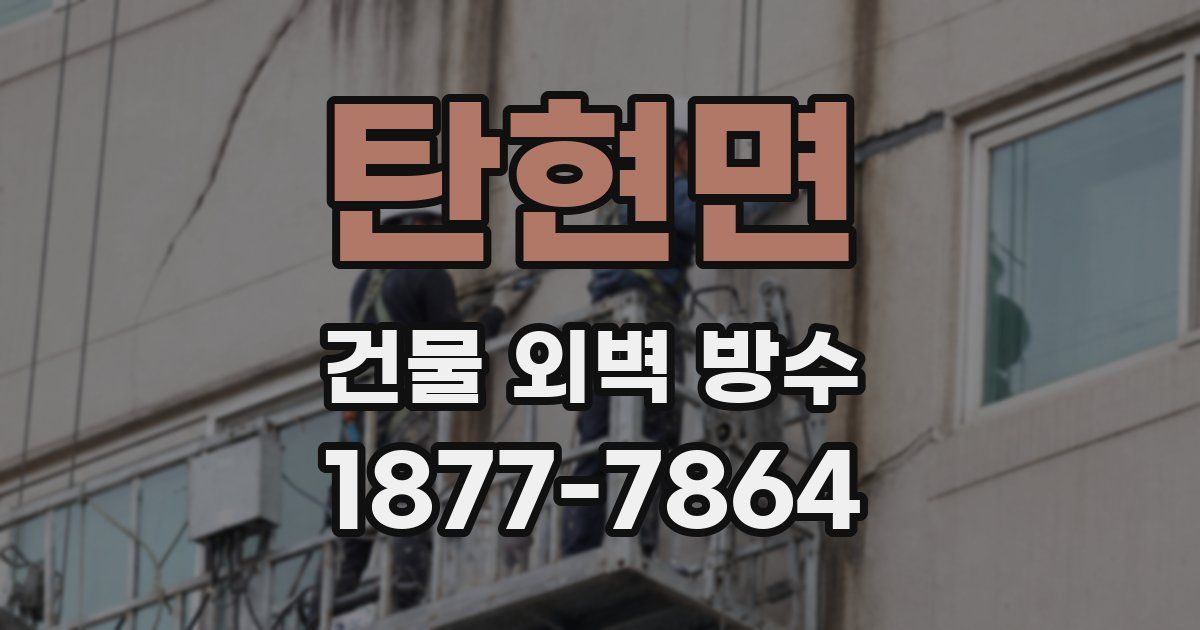 탄현면 건물 외벽 방수