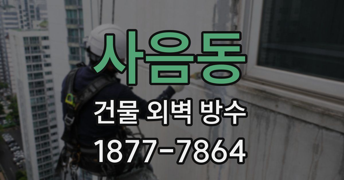 사음동 건물 외벽 방수