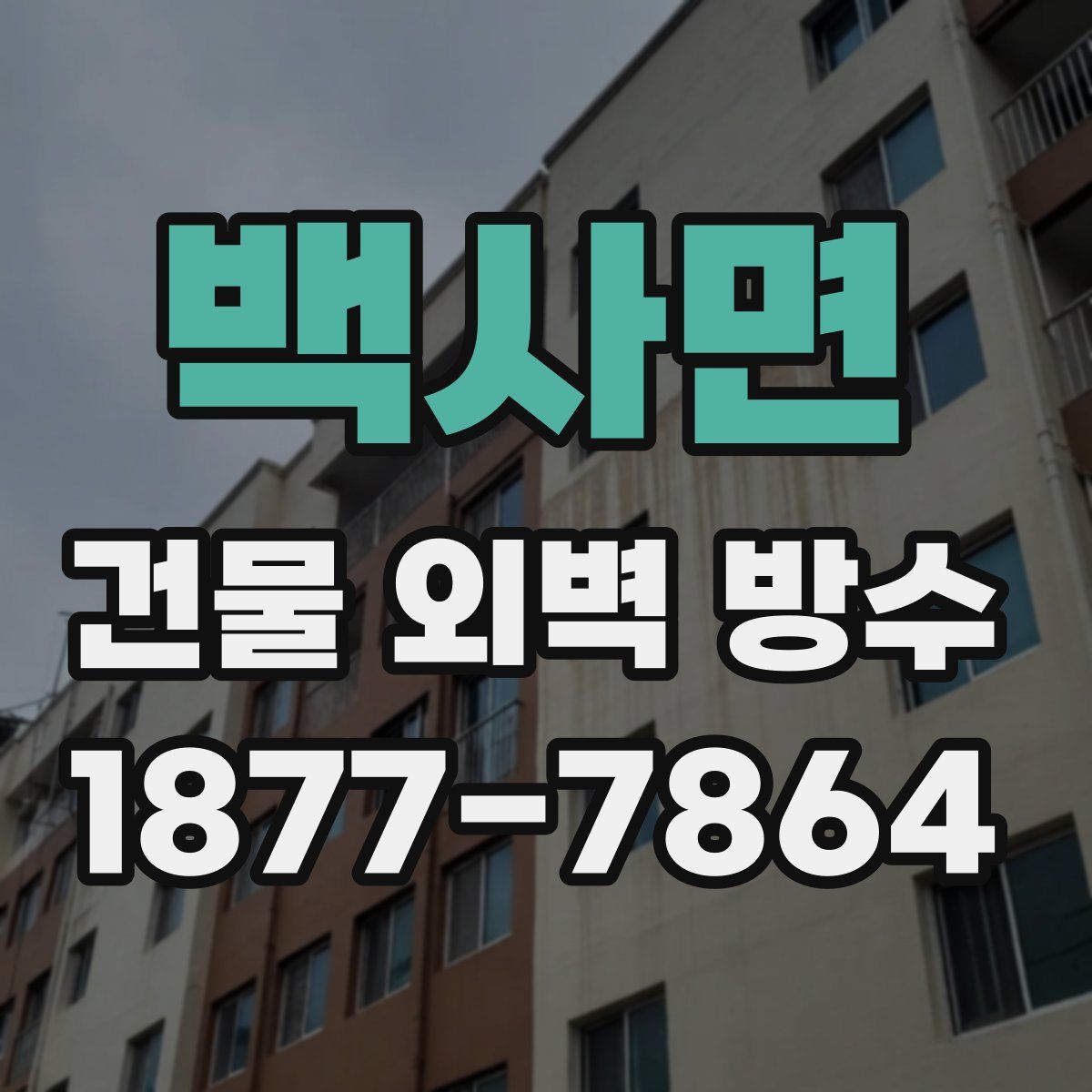 백사면 건물 외벽 방수