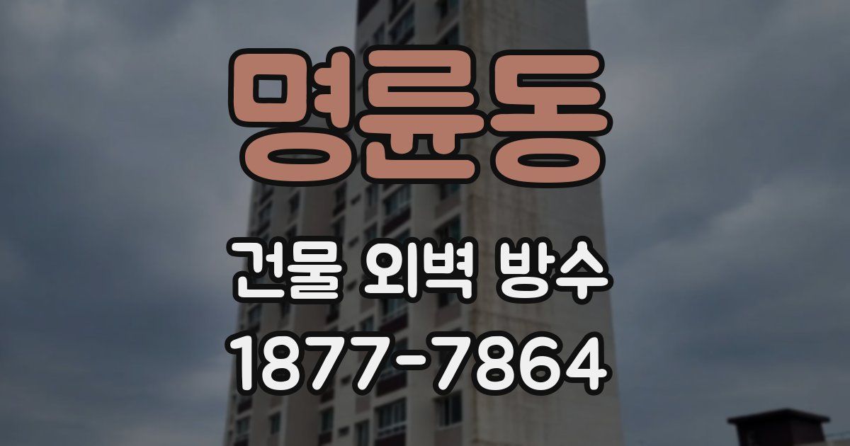 명륜동 건물 외벽 방수