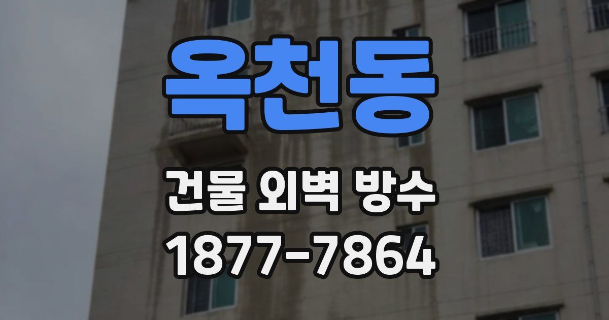 옥천동 건물 외벽 방수