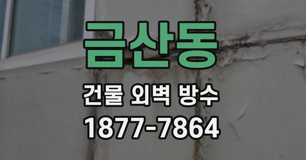 금산동 건물 외벽 방수