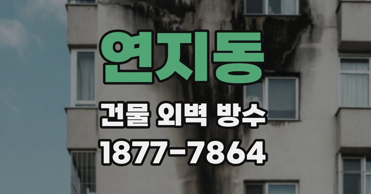연지동 건물 외벽 방수