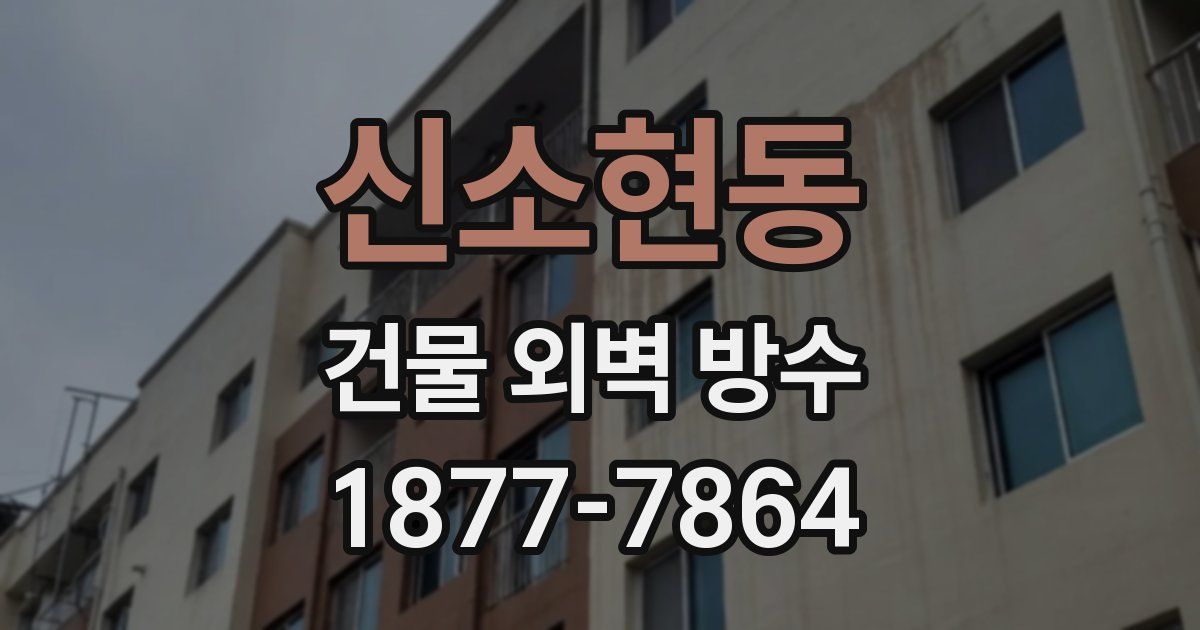 신소현동 건물 외벽 방수