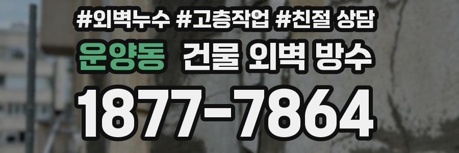 운양동 건물 외벽 방수