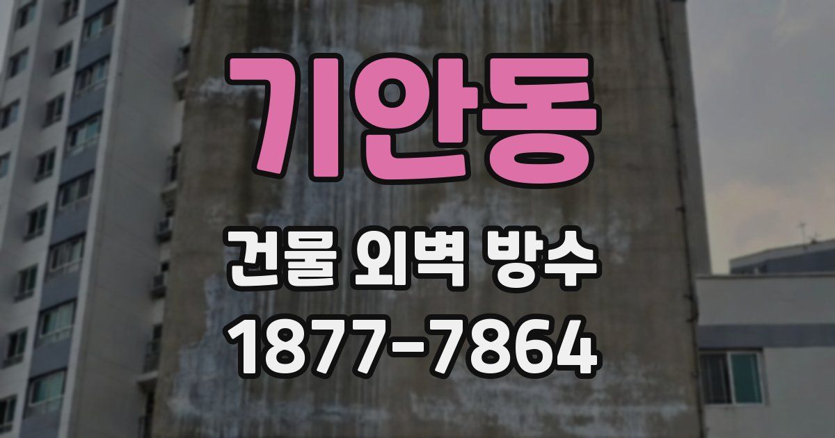 기안동 건물 외벽 방수