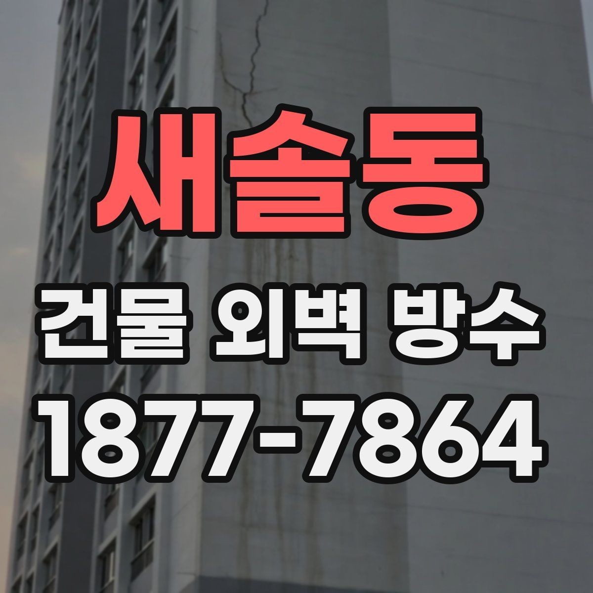 새솔동 건물 외벽 방수 보수 시 부분 시공이 적합한 경우