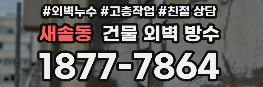 새솔동 건물 외벽 방수