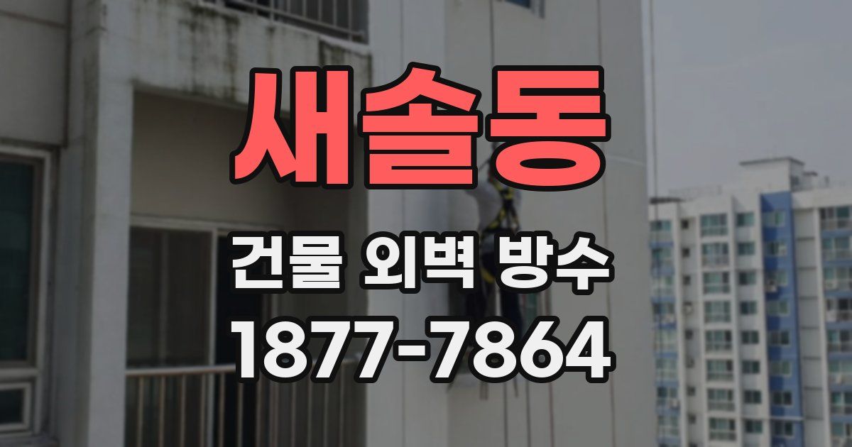 새솔동 건물 외벽 방수