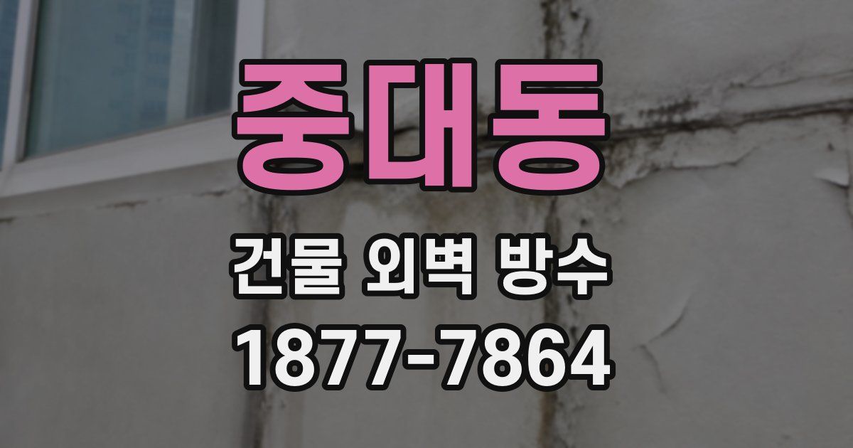 중대동 건물 외벽 방수