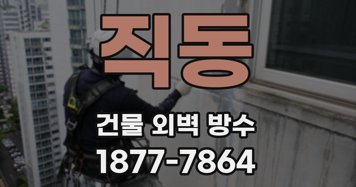직동 건물 외벽 방수