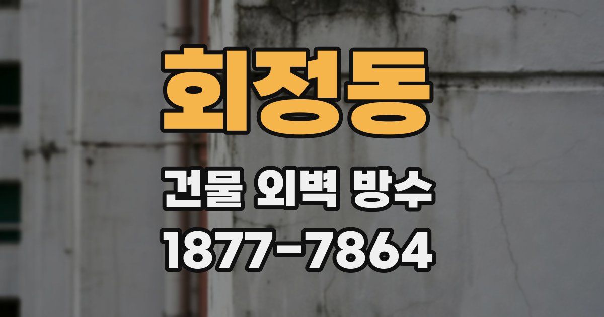 회정동 건물 외벽 방수