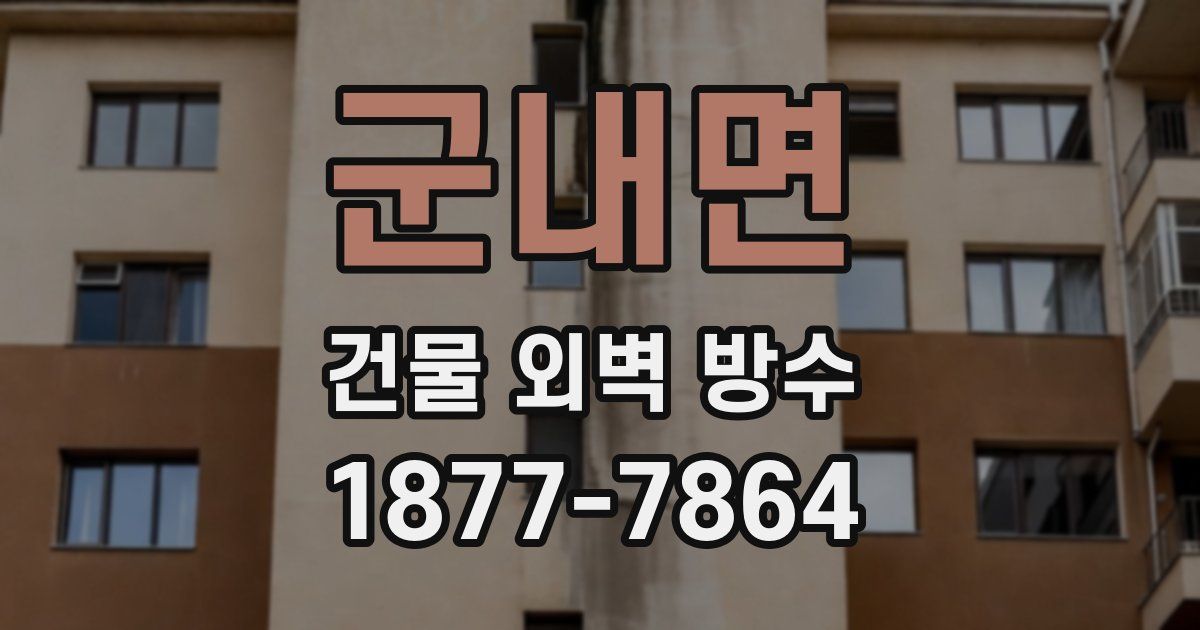 군내면 건물 외벽 방수