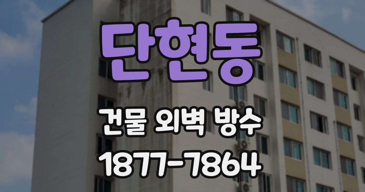 단현동 건물 외벽 방수