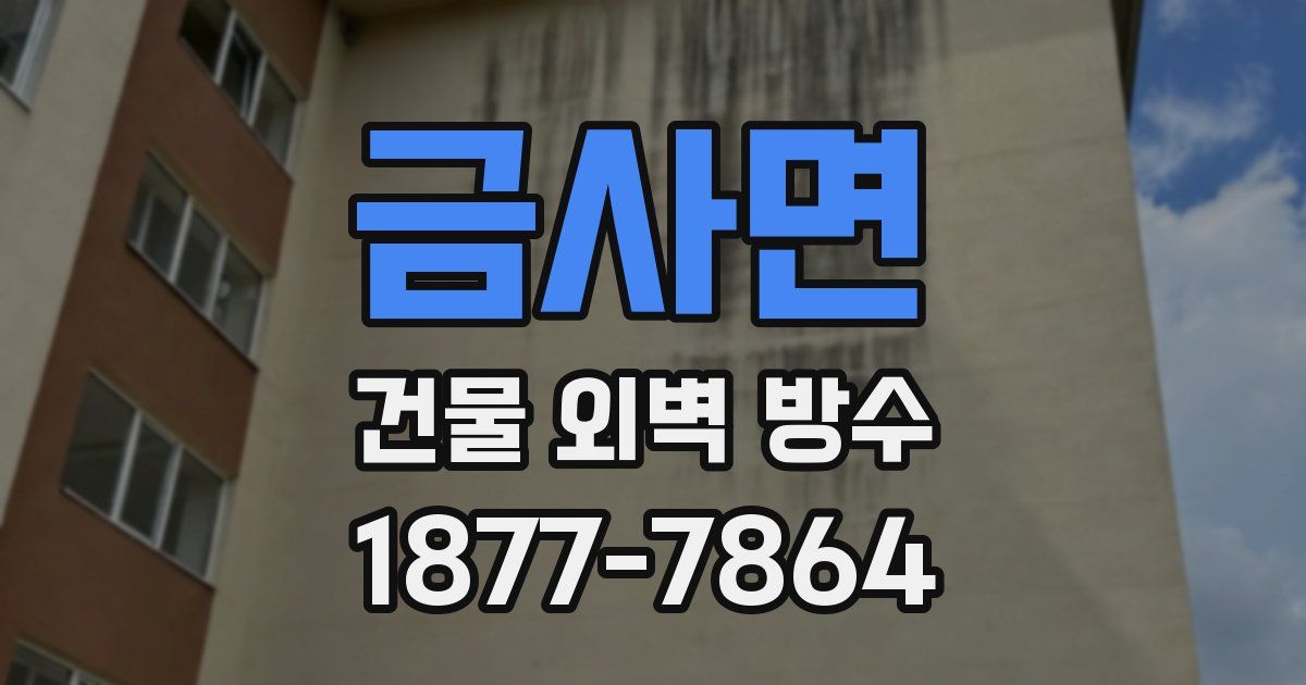 금사면 건물 외벽 방수