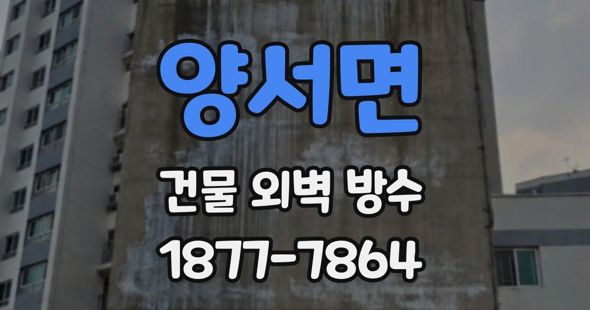 양서면 건물 외벽 방수