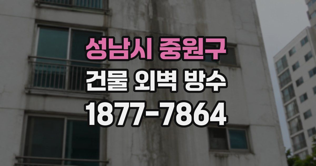 성남시 중원구 건물 외벽 방수