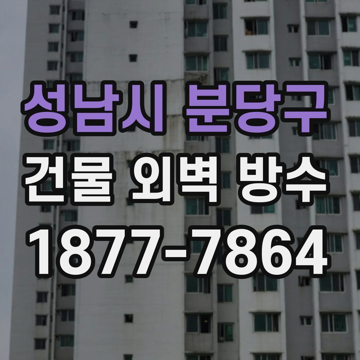 성남시 분당구 건물 외벽 방수