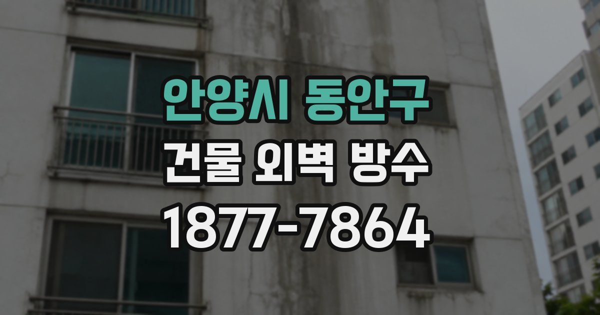 안양시 동안구 건물 외벽 방수