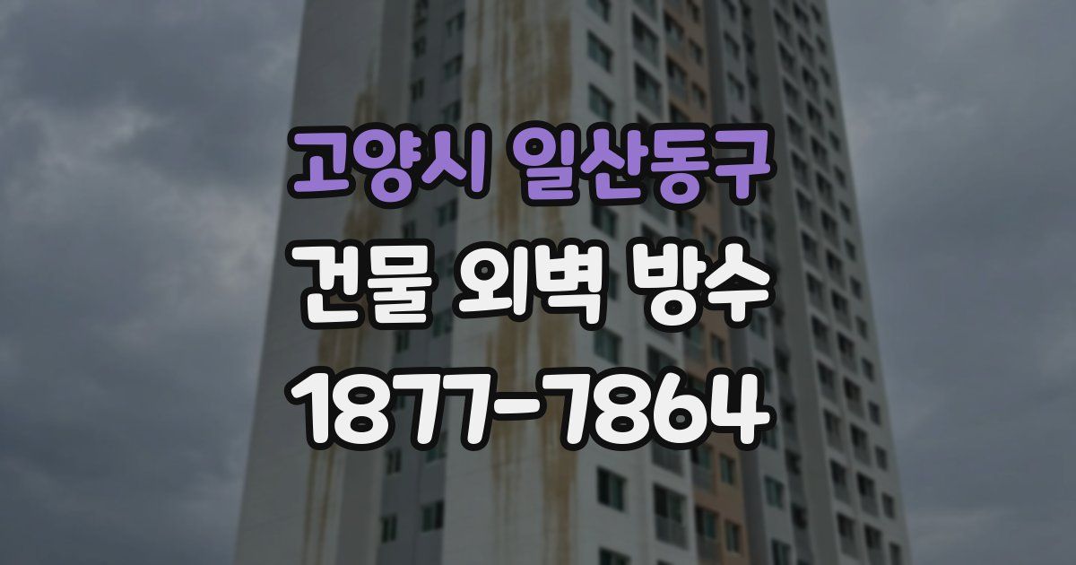 고양시 일산동구 건물 외벽 방수