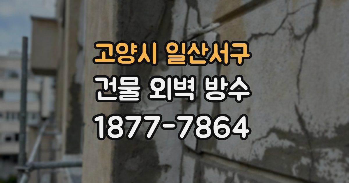 고양시 일산서구 건물 외벽 방수