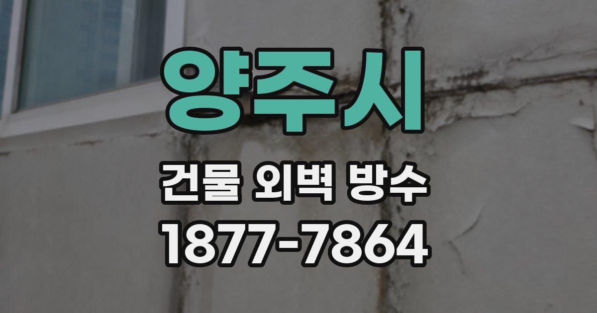 양주시 건물 외벽 방수