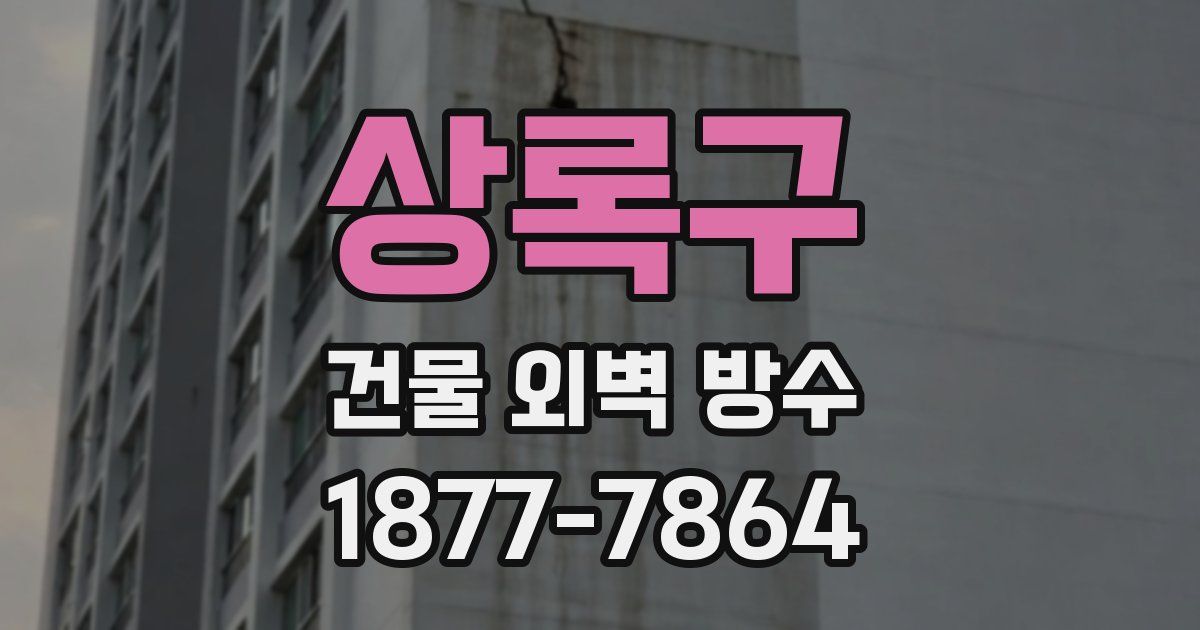 상록구 건물 외벽 방수