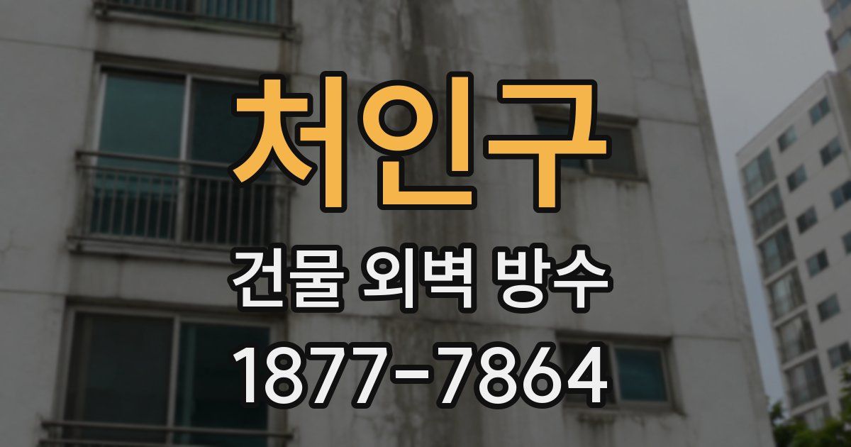 처인구 건물 외벽 방수