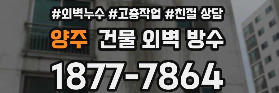 양주 건물 외벽 방수