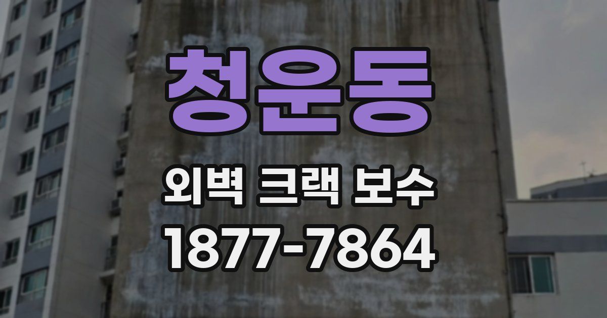 청운동 외벽 크랙 보수