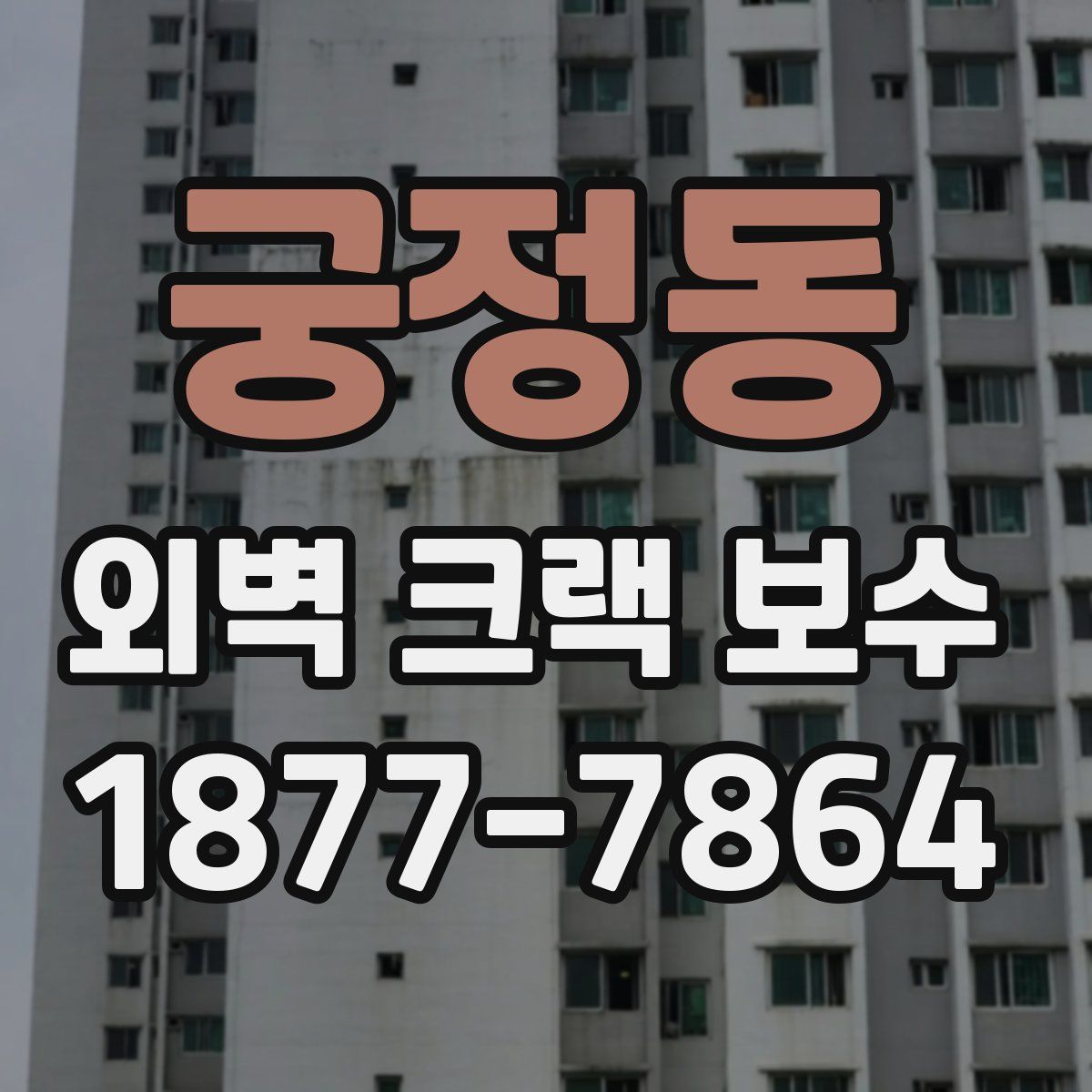 궁정동 외벽 크랙 보수