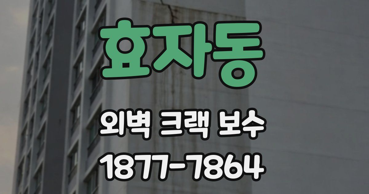 효자동 외벽 크랙 보수