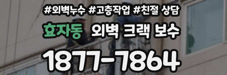 효자동 외벽 크랙 보수