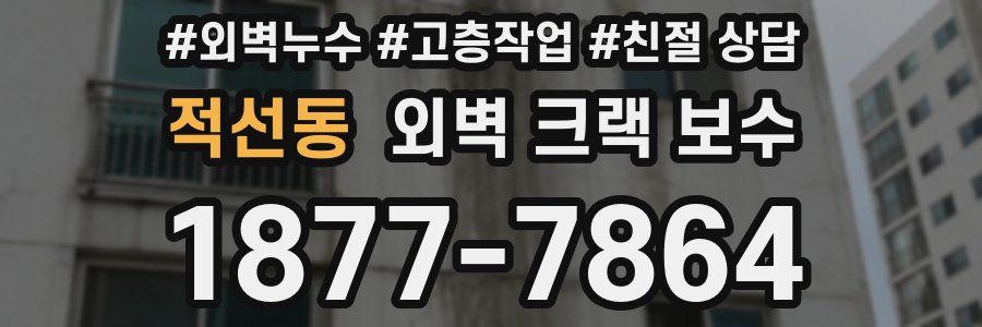 적선동 외벽 크랙 보수