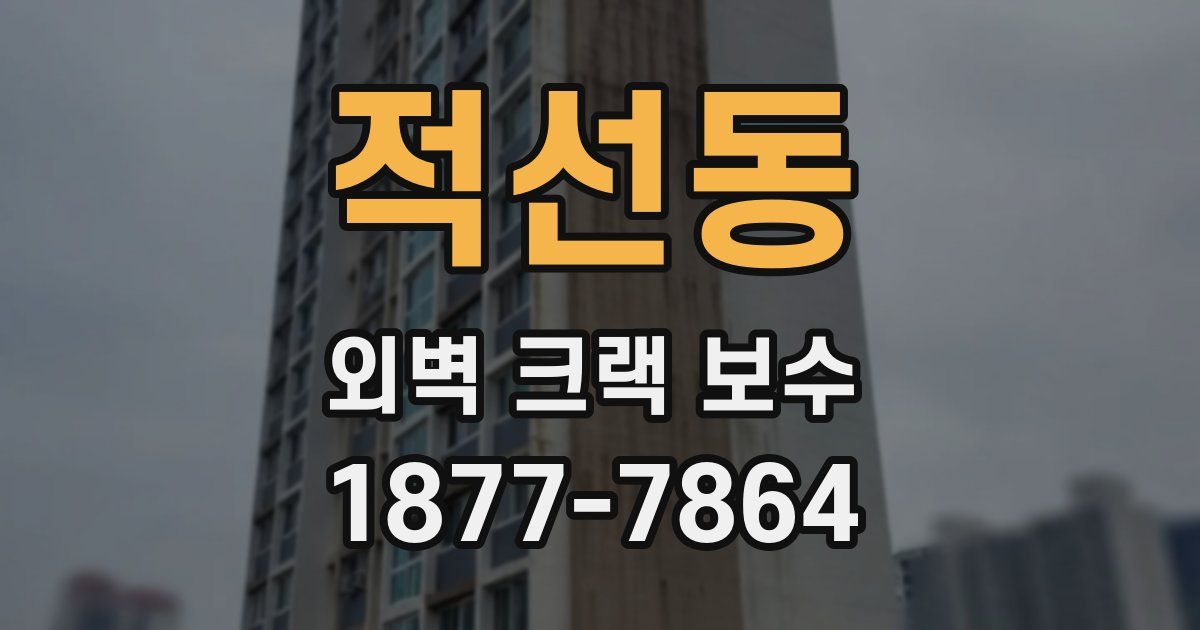 적선동 외벽 크랙 보수
