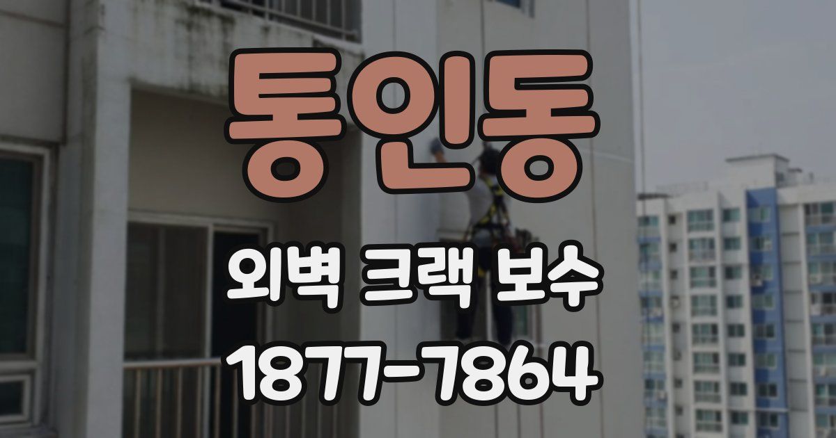 통인동 외벽 크랙 보수