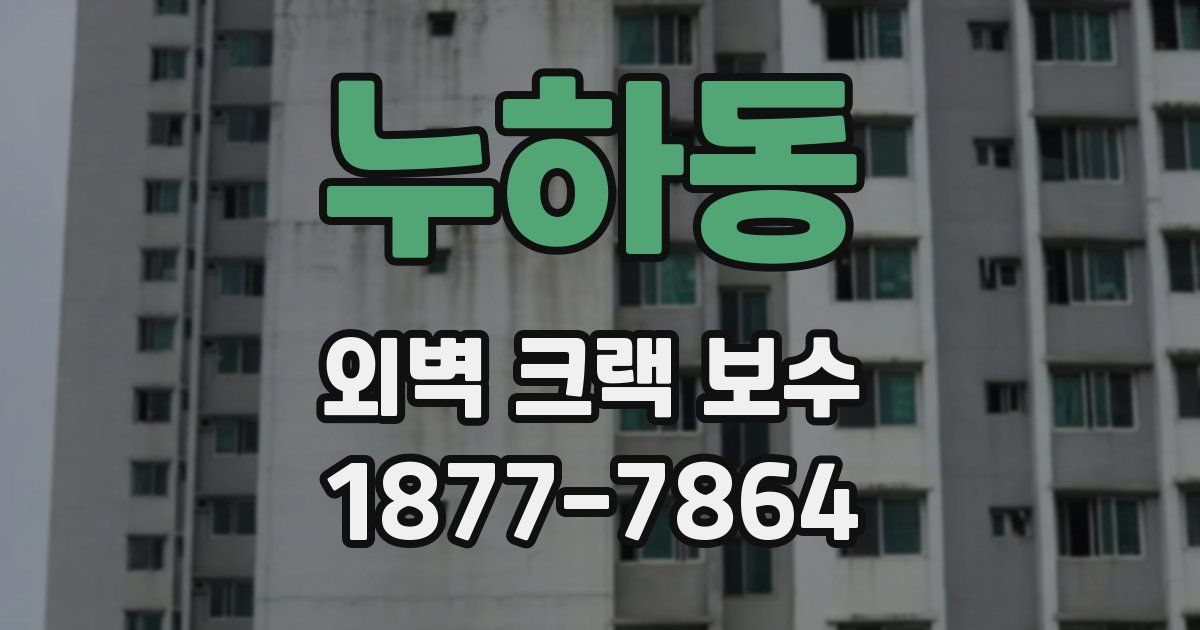 누하동 외벽 크랙 보수