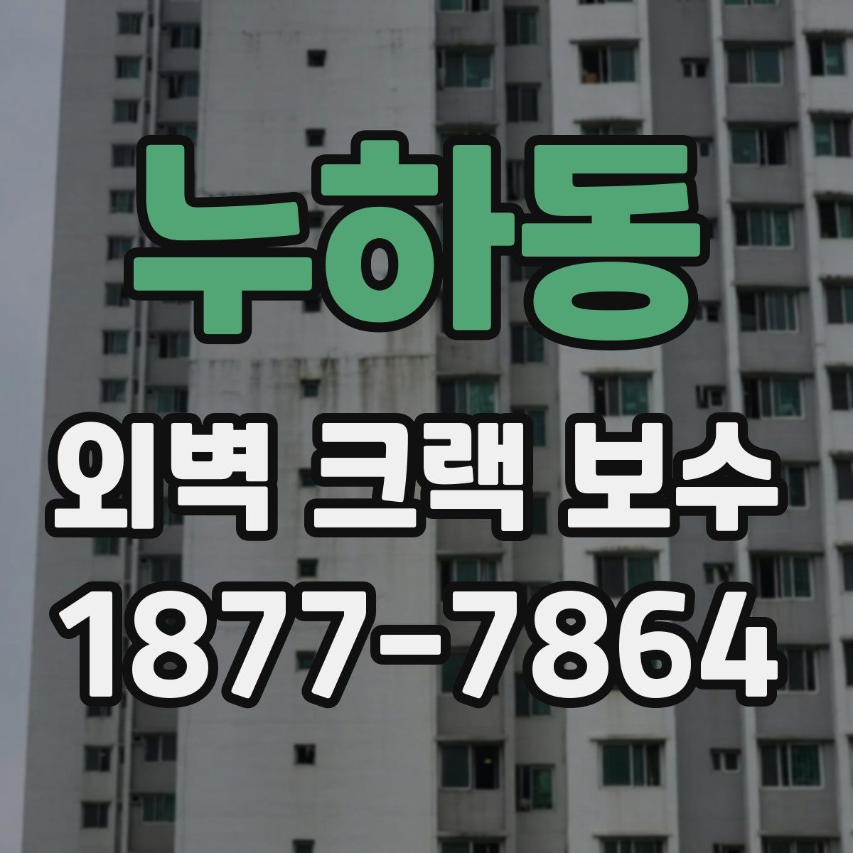 누하동 외벽 크랙 보수