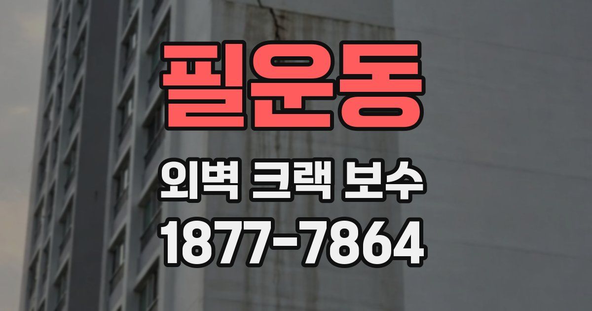 필운동 외벽 크랙 보수