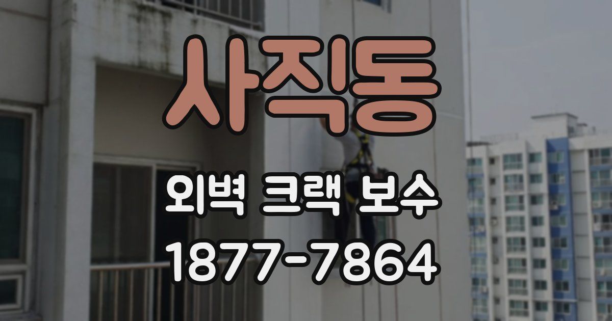 사직동 외벽 크랙 보수