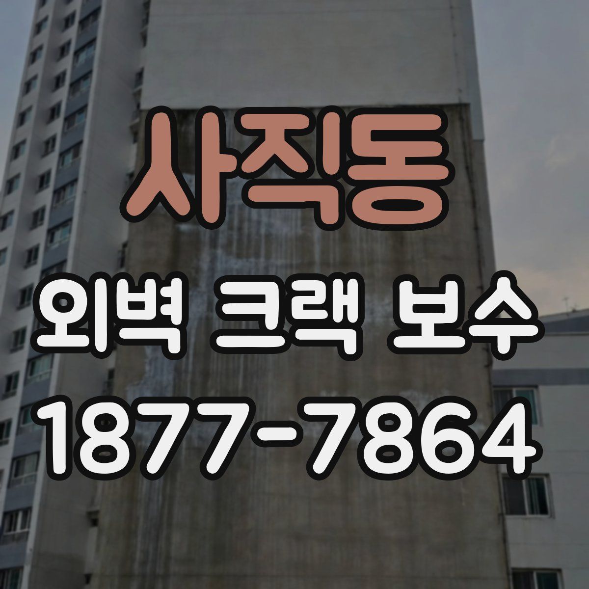사직동 외벽 크랙 보수