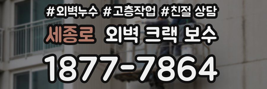 세종로 외벽 크랙 보수