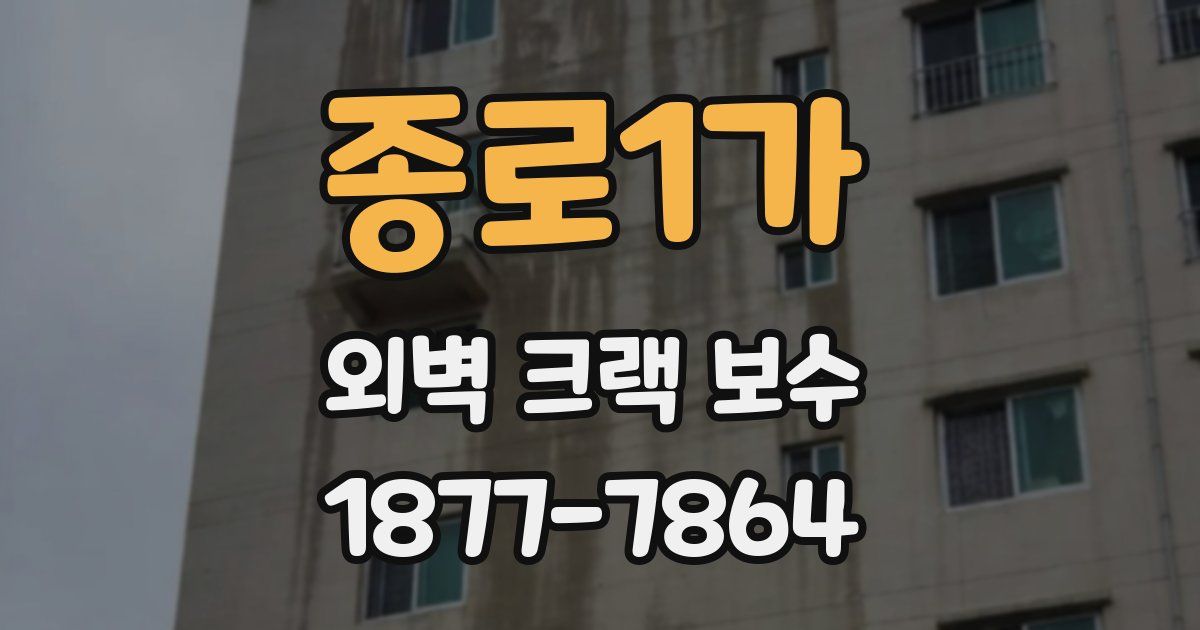 종로1가 외벽 크랙 보수