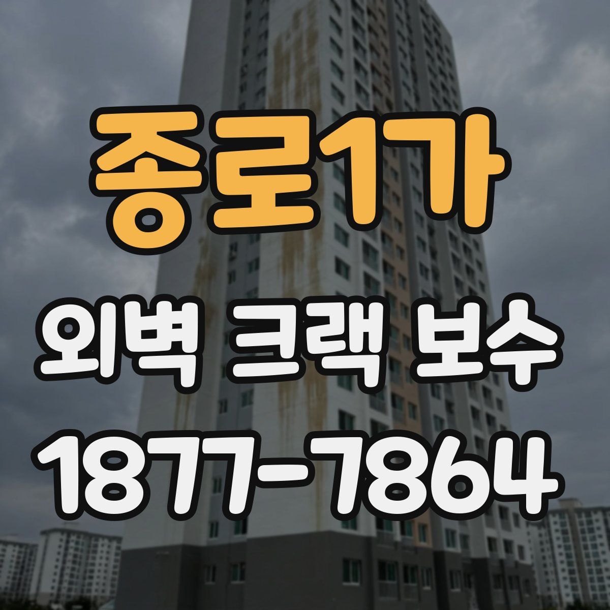 종로1가 외벽 크랙 보수