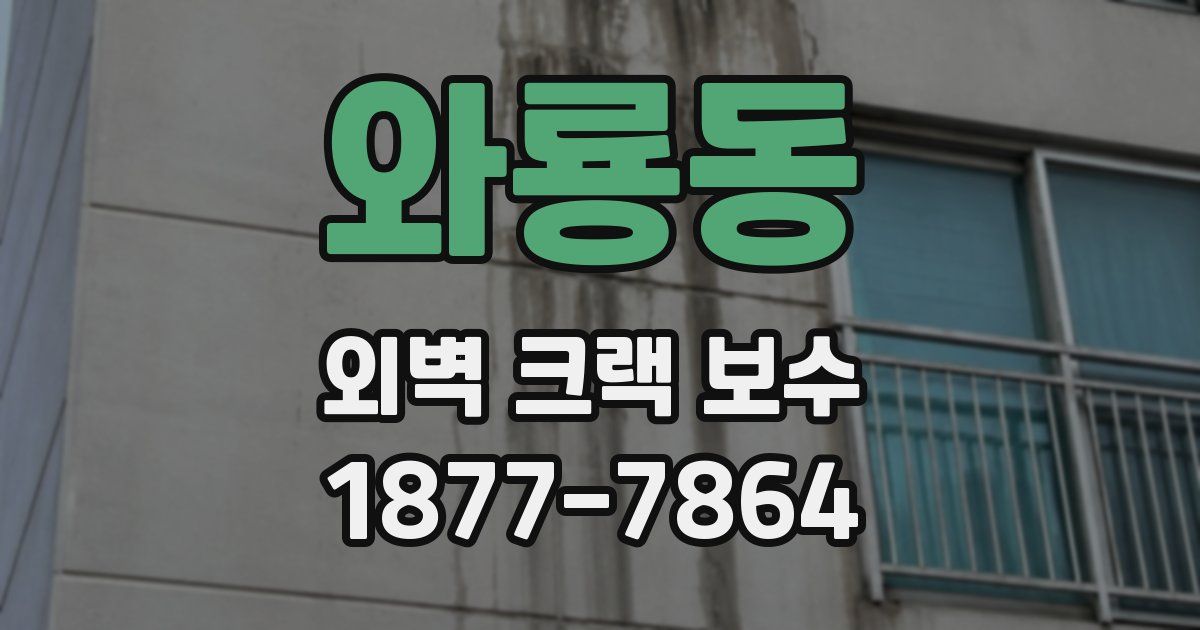 와룡동 외벽 크랙 보수