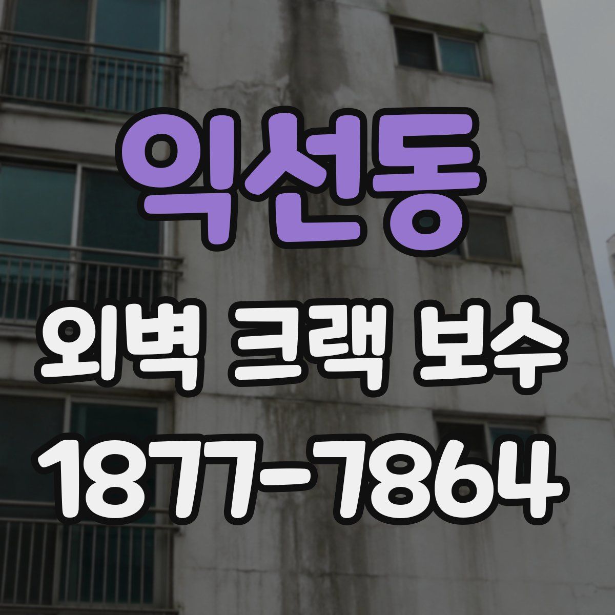 익선동 외벽 크랙 보수