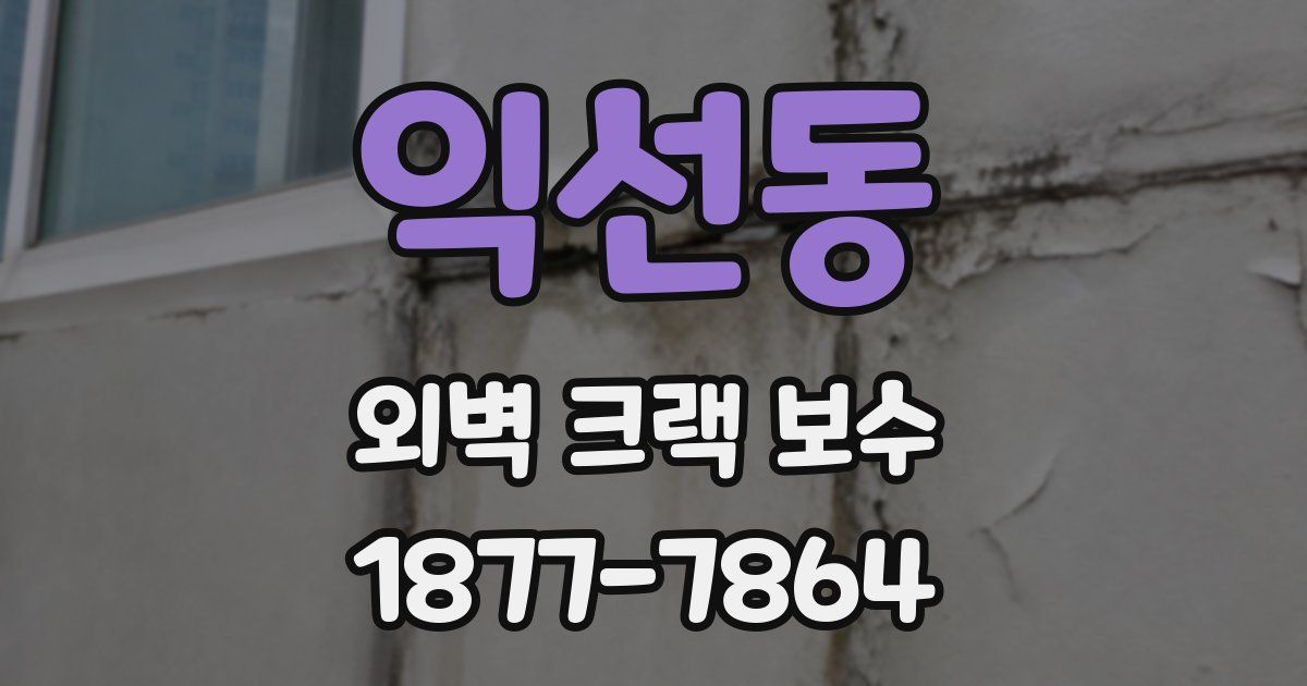 익선동 외벽 크랙 보수