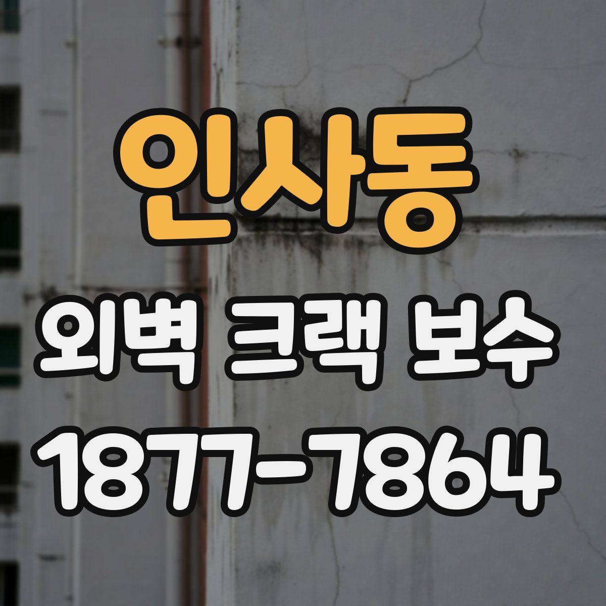 인사동 외벽 크랙 보수