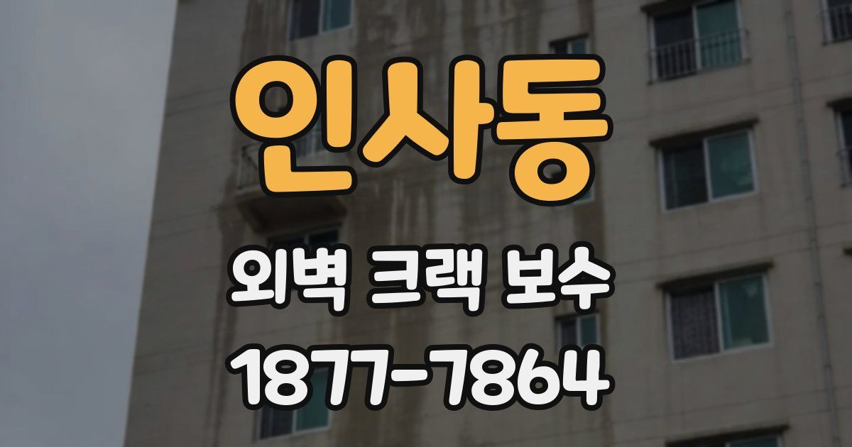 인사동 외벽 크랙 보수