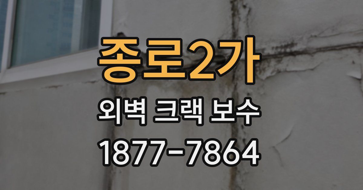 종로2가 외벽 크랙 보수